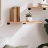 vidaXL Wandregal Hellbraun 40x50x2 cm Massivholz Eiche Behandelt 363632 Bild 3