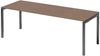 BISLEY Cito Schreibtisch, 740 mm höhenfixes U-Gestell, Metall, Wn334 Dekor Nußbaum, Gestell Anthrazitgrau, 80 x 220 x 85 cm Bild 1