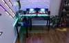 SyberDesk Gaming Pro LED Eckschreibtisch 197 x 132 cm mit LED großer Computer-Schreibtisch, Gaming tisch, USB HUB, (links, schwarz) Bild 3