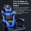 Ergonomischer Gaming-Stuhl Massage Bürostuhl 180kg Blau Bild 5