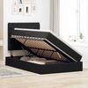 vidaXL Aufbewahrungsbett mit Matratze Schwarz 120 x 200 cm Samt 3372083 Bild 4