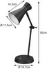 LED Schreibtischlampe mit Gelenkarm Metallschirm in Schwarz, Höhe 50cm Bild 4