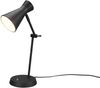 LED Schreibtischlampe mit Gelenkarm Metallschirm in Schwarz, Höhe 50cm Bild 2