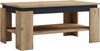 VCM Beistelltisch & Couchtisch Rolas 918841 Honig-Eiche / Schwarz H. 41 x B. 90 x T. 53cm Bild 2