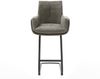 Barstuhl Clea-Flex Bouclé Soft Schlamm Freischwinger Flach Metall Schwarz Bild 2