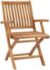 vidaXL Gartenstühle 2 Stk. mit Grauen Kissen Massivholz Teak 3062422 Bild 3