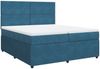 vidaXL Boxspringbett mit Matratze Dunkelblau 200x200 cm Samt 3292428 Bild 2