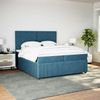 vidaXL Boxspringbett mit Matratze Dunkelblau 200x200 cm Samt 3292428 Bild 3