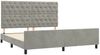 Bettgestell mit Kopfteil Samt Hellgrau 160x200 cm Bild 4