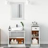 vidaXL Badezimmermöbel-Set 3 pcs Antik Weiß Massives Kiefernholz 3328544 Bild 4