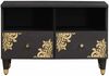 vidaXL TV-Schränk mit Regal Schwarz 70 x 33 x 46 cm Massivholz Mango 4018809 Bild 3