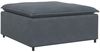 vidaXL Modulares Sofa mit Fußhocker Kissen Samt Dunkelgrau 3321310 Bild 5