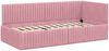 vidaXL Eckbettgestell mit Kopfteil Rosa 90 cm x 190 cm Samt 42016259 Bild 4