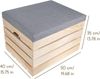 Creative Deco Aufbewahrungsbox Sitzbank gepolstert mit Stauraum 50x40x35 cm Bild 3