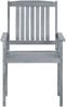 vidaXL Gartenstühle mit Kissen 6 Stk. Massivholz Akazie Grau 3078212 Bild 5