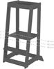 roba Lernturm 'Monti Step' nach Montessori - Sicherer Tritthocker für Kinder - Ideal als Küchenhelfer - Bis 80 kg belastbar - FSC®-zertifiziertem Holz - Anthrazit lackiert Bild 4