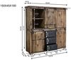 Highboard 150x160cm 'Railroad' Mango & Eisen Bild 4