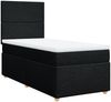 vidaXL Boxspringbett mit Matratze Schwarz 90x190 cm Stoff 3293430 Bild 3