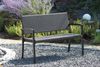 'SANREMO' Parkbank, Aluminium / Kunststoffgeflecht, Coffee, 87 x 60 x 116 cm Bild 3