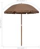 vidaXL Sonnenschirm mit Stahl-Mast 180 cm Taupe 47801 Bild 5