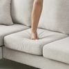 Flieks L-Form Ecksofa 166 cm mit flexibler Chaiselongue, 3-Sitzer Sofa aus Baumwoll-Leinenstoff, kompaktes Modulsofa, Beige Bild 4