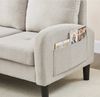 Flieks L-Form Ecksofa 166 cm mit flexibler Chaiselongue, 3-Sitzer Sofa aus Baumwoll-Leinenstoff, kompaktes Modulsofa, Beige Bild 3