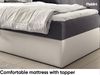 MEBLINI Kinderbett mit Bettkasten GARETH 2 100x200 – H3/Dunkelgrau Samt Gepolstert Einzelbett mit Matratze - Polsterbett mit Stauraum - Bett mit Kopfteil – Stauraumbett Bild 4