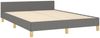 vidaXL Polsterbett mit hohem Kopfteil Stoff Dunkelgrau 140x190 cm Bild 5
