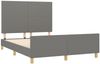 vidaXL Polsterbett mit hohem Kopfteil Stoff Dunkelgrau 140x190 cm Bild 4