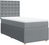 vidaXL Boxspringbett mit Matratze Hellgrau 90x190 cm Stoff 3294225 Bild 3