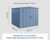 Hörmann Ecostar Metall-Gerätehaus Elegant mit Satteldach Typ 2, 238x238 cm , taubenblau, 5,7 m²,2-flüglige Tür Bild 3