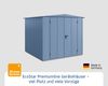 Hörmann Ecostar Metall-Gerätehaus Elegant mit Satteldach Typ 2, 238x238 cm , taubenblau, 5,7 m²,2-flüglige Tür Bild 2