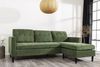riess-ambiente Ecksofa STOCKHOLM 220cm grün · Couch mit Cordbezug und Federkern, Einzelartikel 1 Teile, 3-Sitzer in L-Form · inkl. Kissen · Ottomane rechts & links · Retro Bild 4