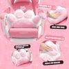 Cute Gaming Stuhl Katzenohren Lendenkissen Ergonomisch Pink Bild 5