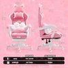Cute Gaming Stuhl Katzenohren Lendenkissen Ergonomisch Pink Bild 3