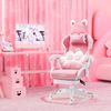 Cute Gaming Stuhl Katzenohren Lendenkissen Ergonomisch Pink Bild 2