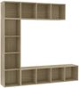 vidaXL 3-tlg. Bücher-/TV-Schrank Set Sonoma-Eiche 180x30x180 cm 278791 Bild 2