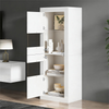 Merax weiß Vitrine mit LED-Beleuchtung, 1 Glasboden, 61*42*162 cm, Vitrine, freistehende Vitrine, Hochschrank, Lagerschrank Bild 3