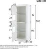 Merax weiß Vitrine mit LED-Beleuchtung, 1 Glasboden, 61*42*162 cm, Vitrine, freistehende Vitrine, Hochschrank, Lagerschrank Bild 4