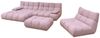 KAWOLA Sitzgruppe VIVIEN Ecksofa links Drehsessel Hockerbank Feincord rosa 85 x 359 x 510 cm Bild 3