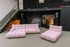 KAWOLA Sitzgruppe VIVIEN Ecksofa links Drehsessel Hockerbank Feincord rosa 85 x 359 x 510 cm Bild 2