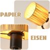 ZMH Deckenstrahler 5 Flammig Deckenleuchte Wohnzimmer - Deckenspots Vintage Schwarz Natürlich Strahler Innen Umgeben DesignDeckenlampe E14 Papier Spots für Flur Schlafzimmer (Ohne Leuchtmittel) Bild 4