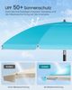 SONGMICS Sonnenschirm, Strandschirm, Sonnenschutz UPF 50+, Ablagefläche, ∅160 cm Bild 3