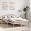 vidaXL Bettrahmen mit Kopfteil Natur 140 x 190 cm Massives Kiefernholz 872068 Bild 3