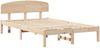 vidaXL Bettrahmen mit Kopfteil Natur 140 x 190 cm Massives Kiefernholz 872068 Bild 4