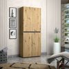 Schuhschrank >Glossy< in Artisan Eiche - 80x200x34cm (BxHxT) Bild 2