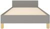 Bettgestell mit Kopfteil Hellgrau 100x200 cm Stoff [347391] Bild 5