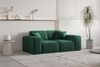 Sofa Set 2-teilig Sezlong und Sofa 2-Sitzer CELES PREMIUM Stoff Opera Velvet Grün Bild 4