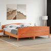 vidaXL Massivholzbett ohne Matratze Wachsbraun 200x200 Kiefernholz 3216163 Bild 3