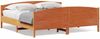 vidaXL Massivholzbett ohne Matratze Wachsbraun 200x200 Kiefernholz 3216163 Bild 2